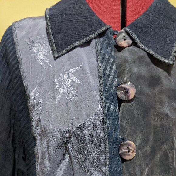 Vintage Spencer Alexis Patchwork Maxi Dress – Sapphire Blue Women's Size L (16) - Picture 4 of 16